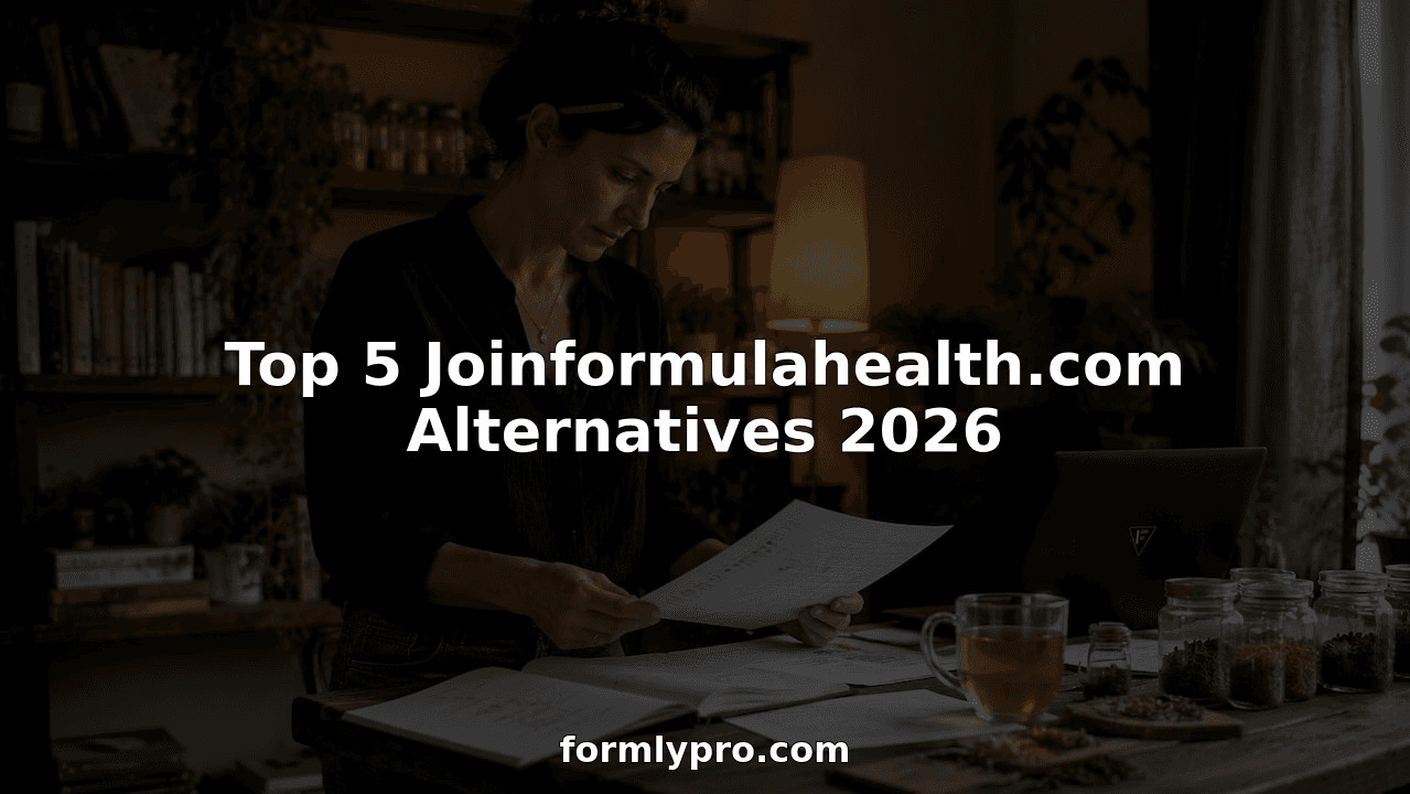 Top 5 Joinformulahealth.com Alternatives 2026